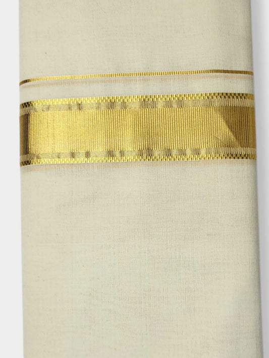 Original Balaramapuram Handloom Kasavu Mundu for Men