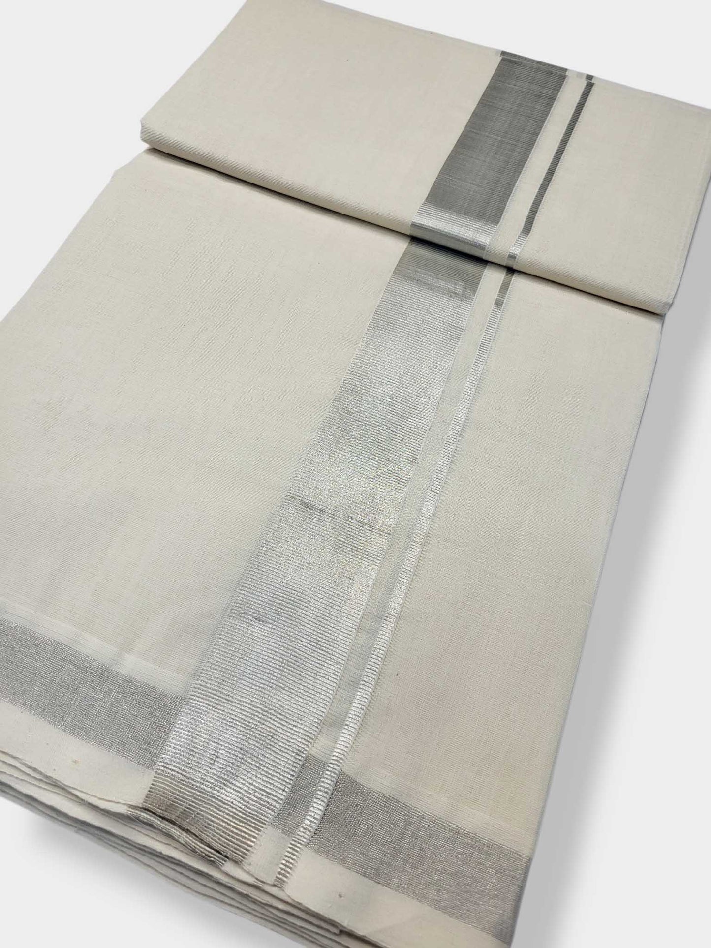 Original Balaramapuram Handloom Kasavu Mundu for Men