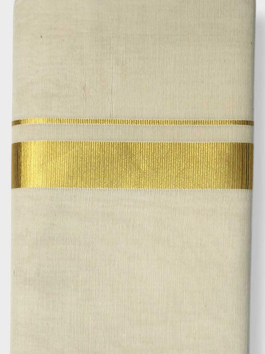 Original Balaramapuram Handloom Kasavu Mundu for Men