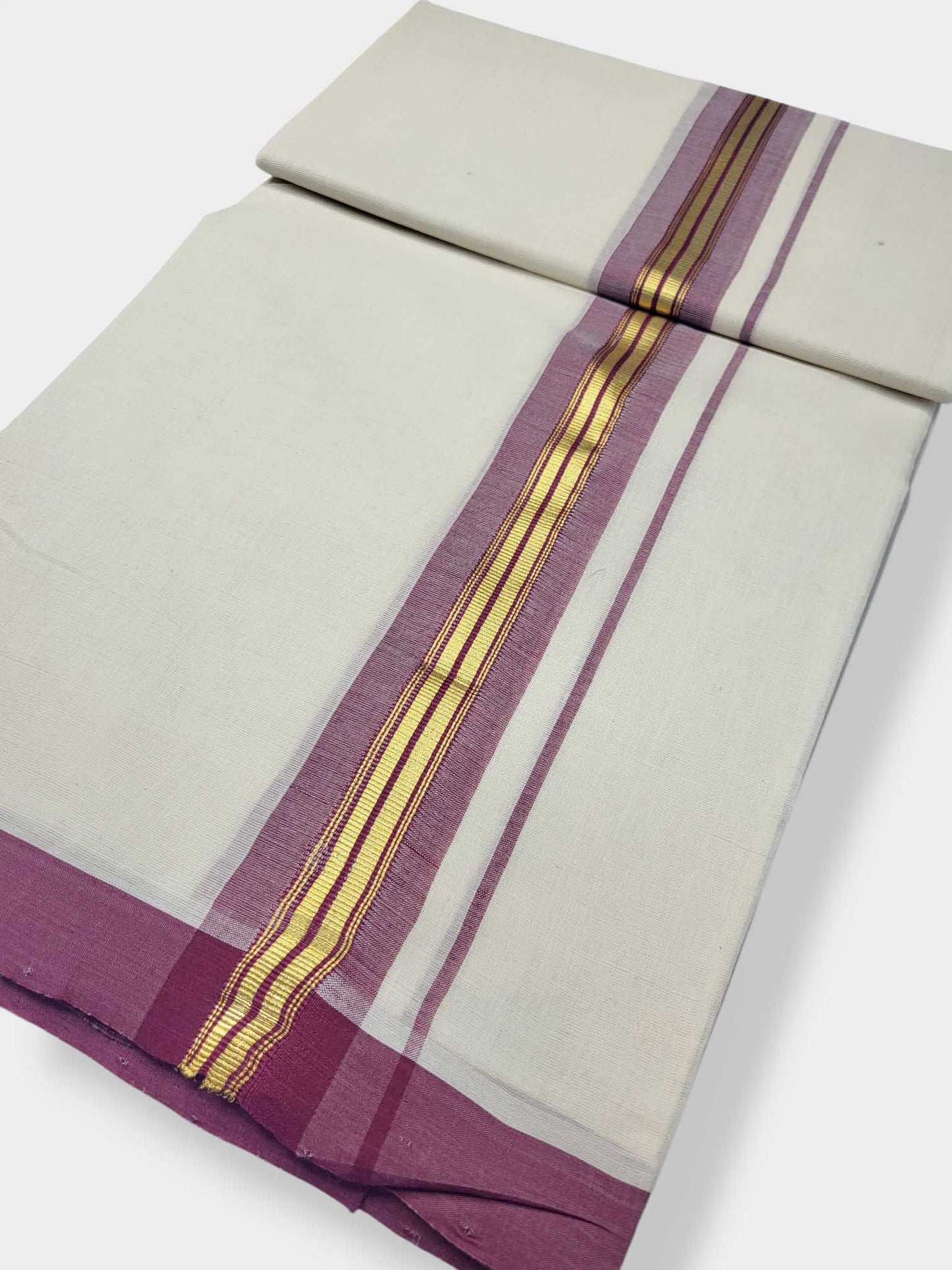 Kerala Balaramapuram Pure Cotton Handloom Mundu/Dhoti