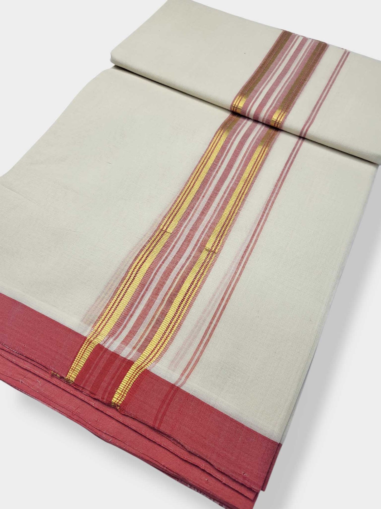 Kerala Balaramapuram Pure Cotton Handloom Mundu/Dhoti
