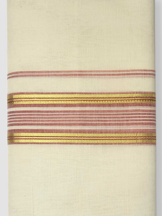 Kerala Balaramapuram Pure Cotton Handloom Mundu/Dhoti