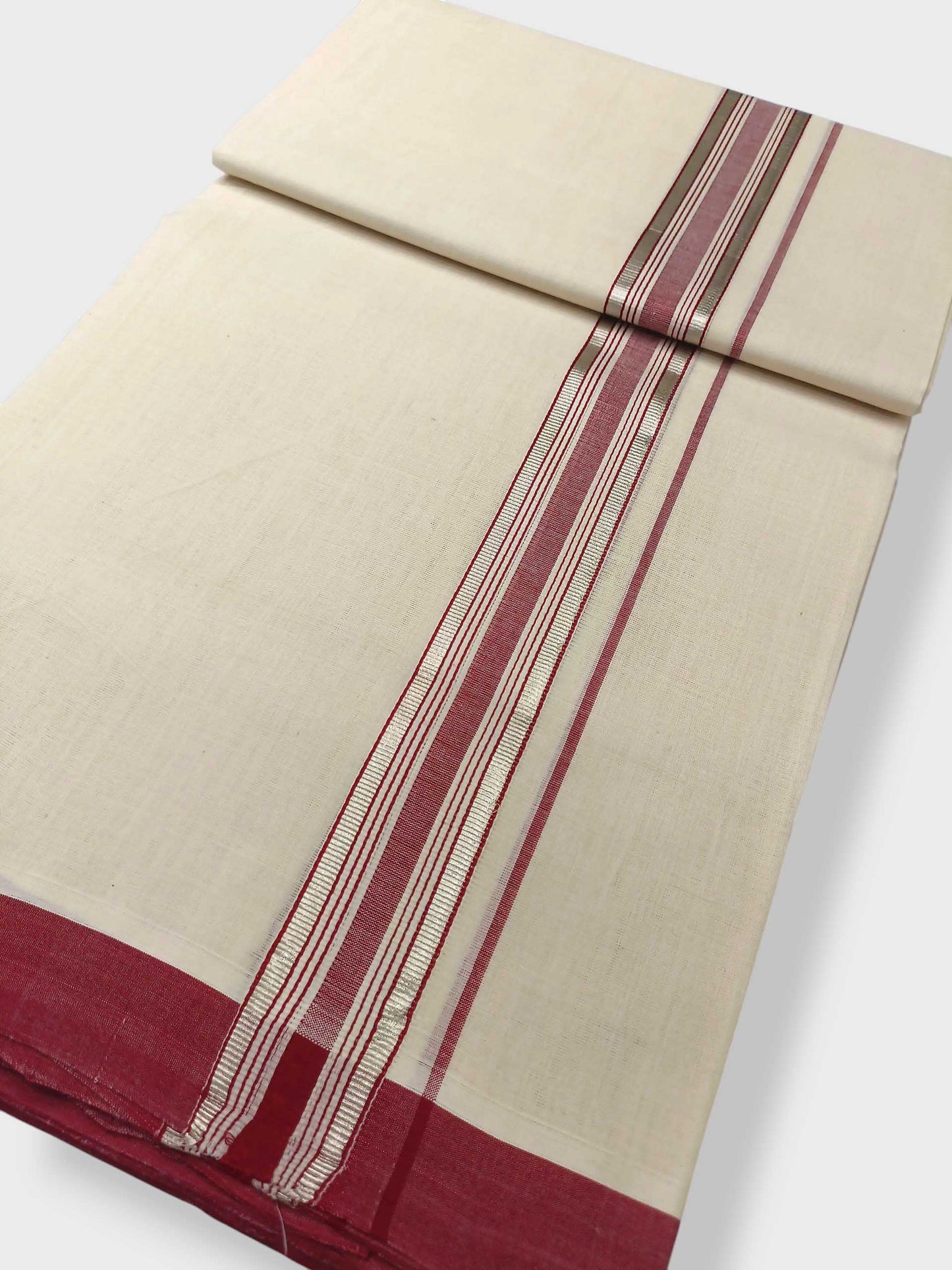 Kerala Balaramapuram Pure Cotton Handloom Mundu/Dhoti