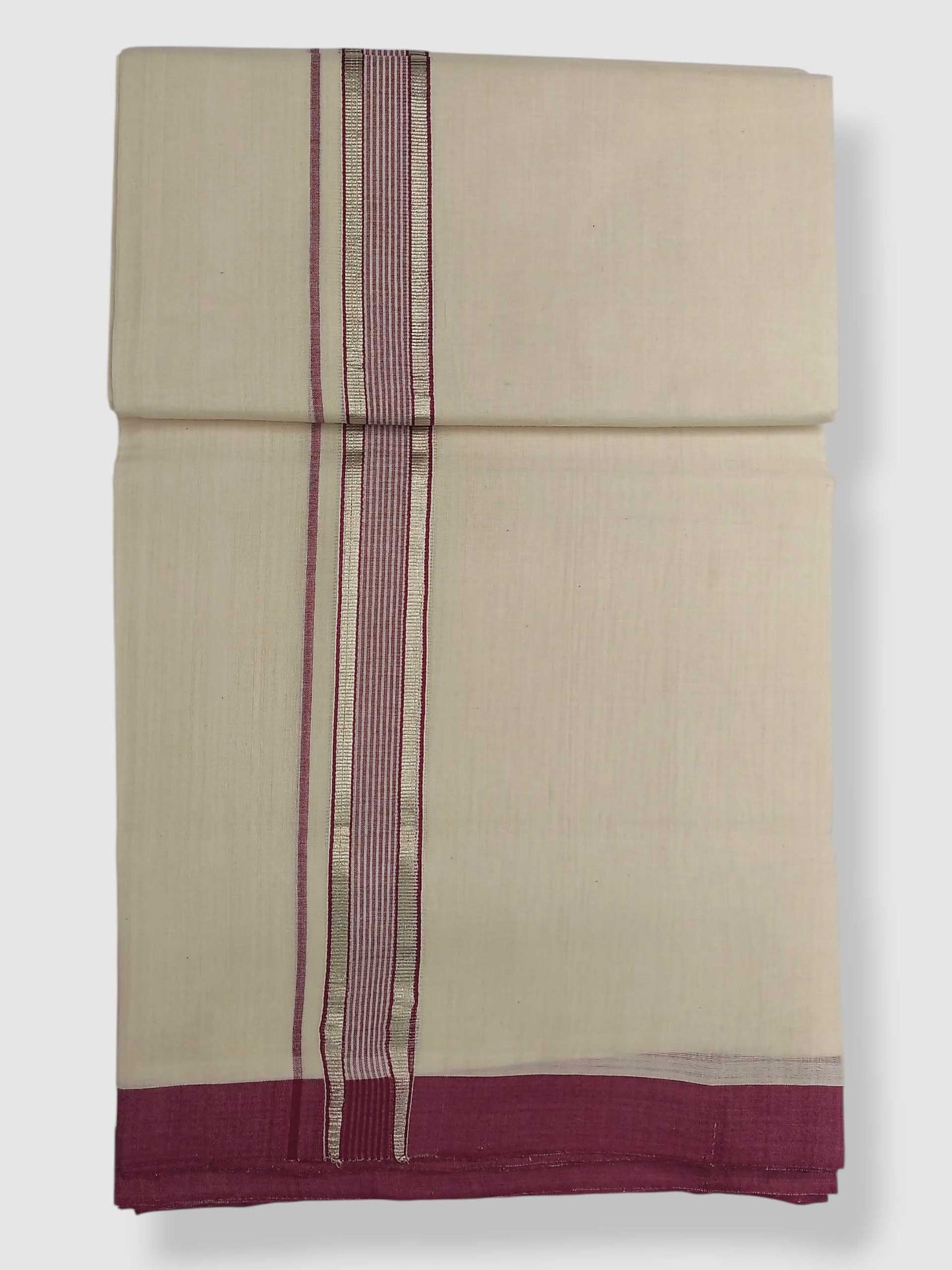 Kerala Balaramapuram Pure Cotton Handloom Mundu/Dhoti