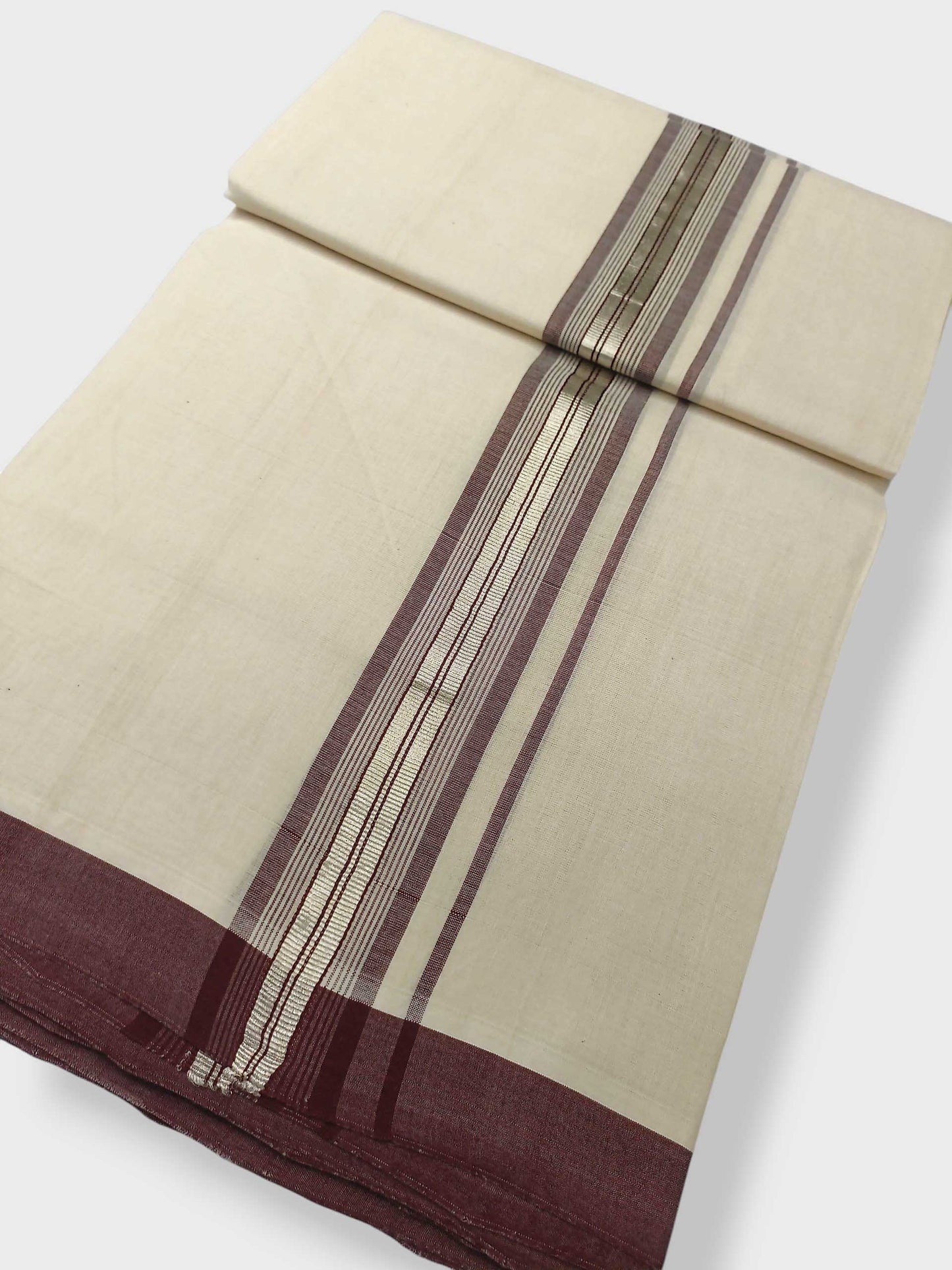 Kerala Balaramapuram Pure Cotton Handloom Mundu/Dhoti
