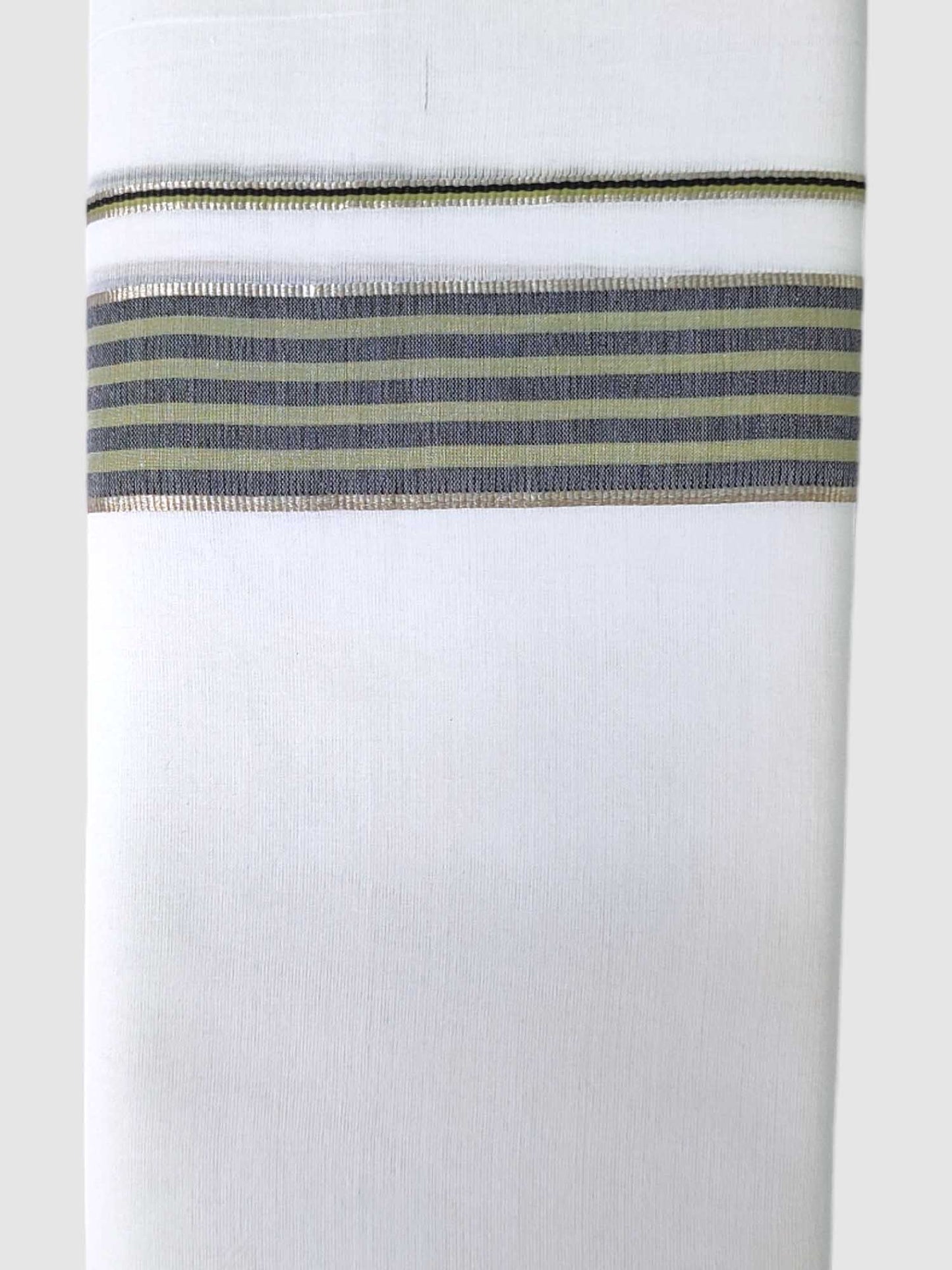 Pure White Cotton Men's Double Dhoti
