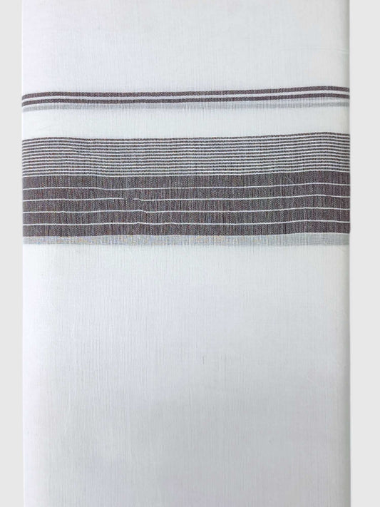 Pure White Cotton Men's Double Dhoti