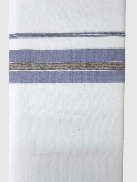 Pure White Cotton Men's Double Dhoti