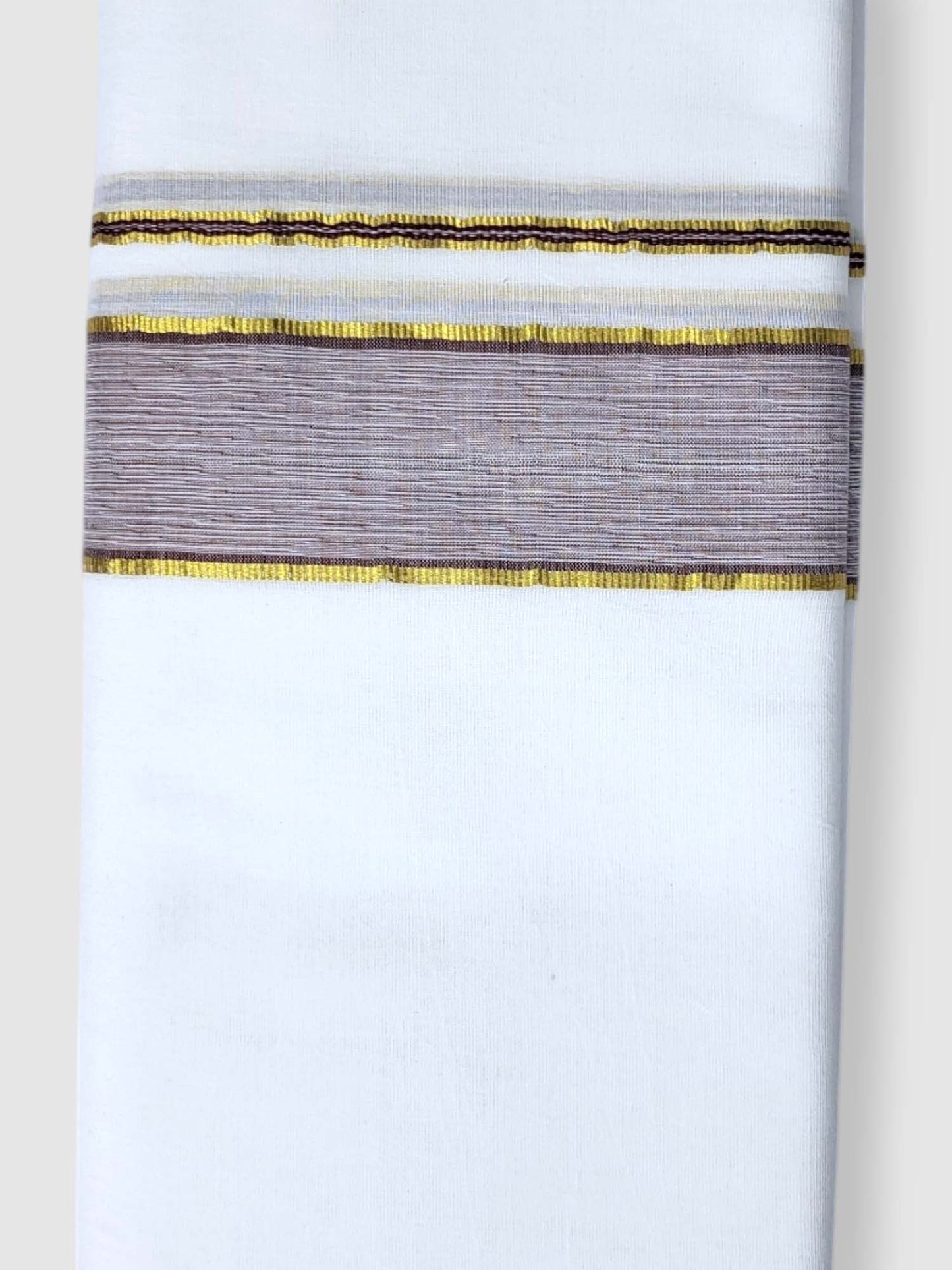 Pure White Cotton Men's Double Dhoti
