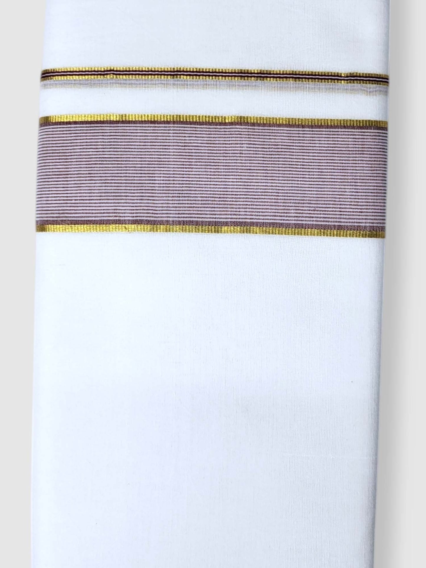Pure White Cotton Men's Double Dhoti