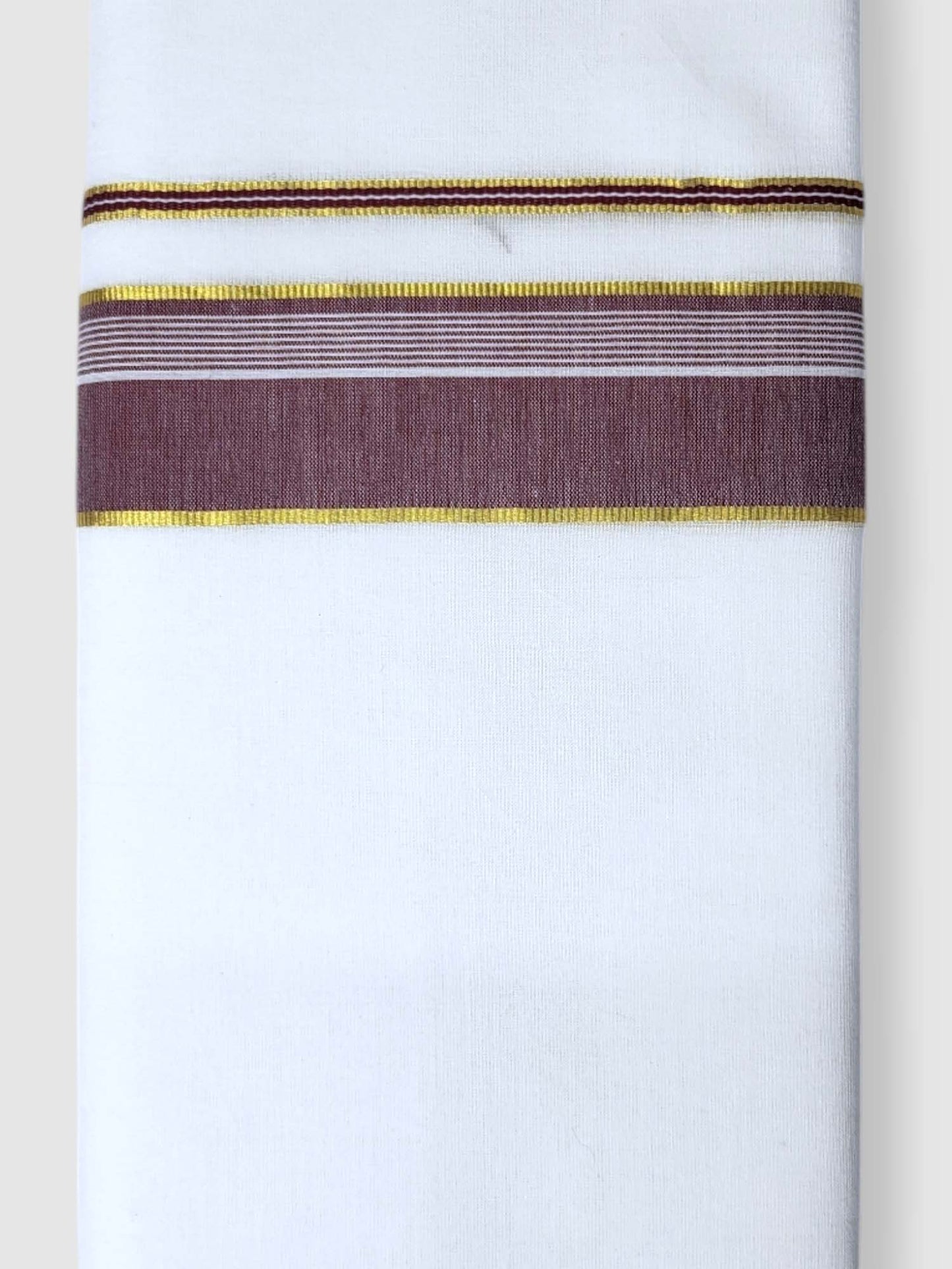 Pure White Cotton Men's Double Dhoti