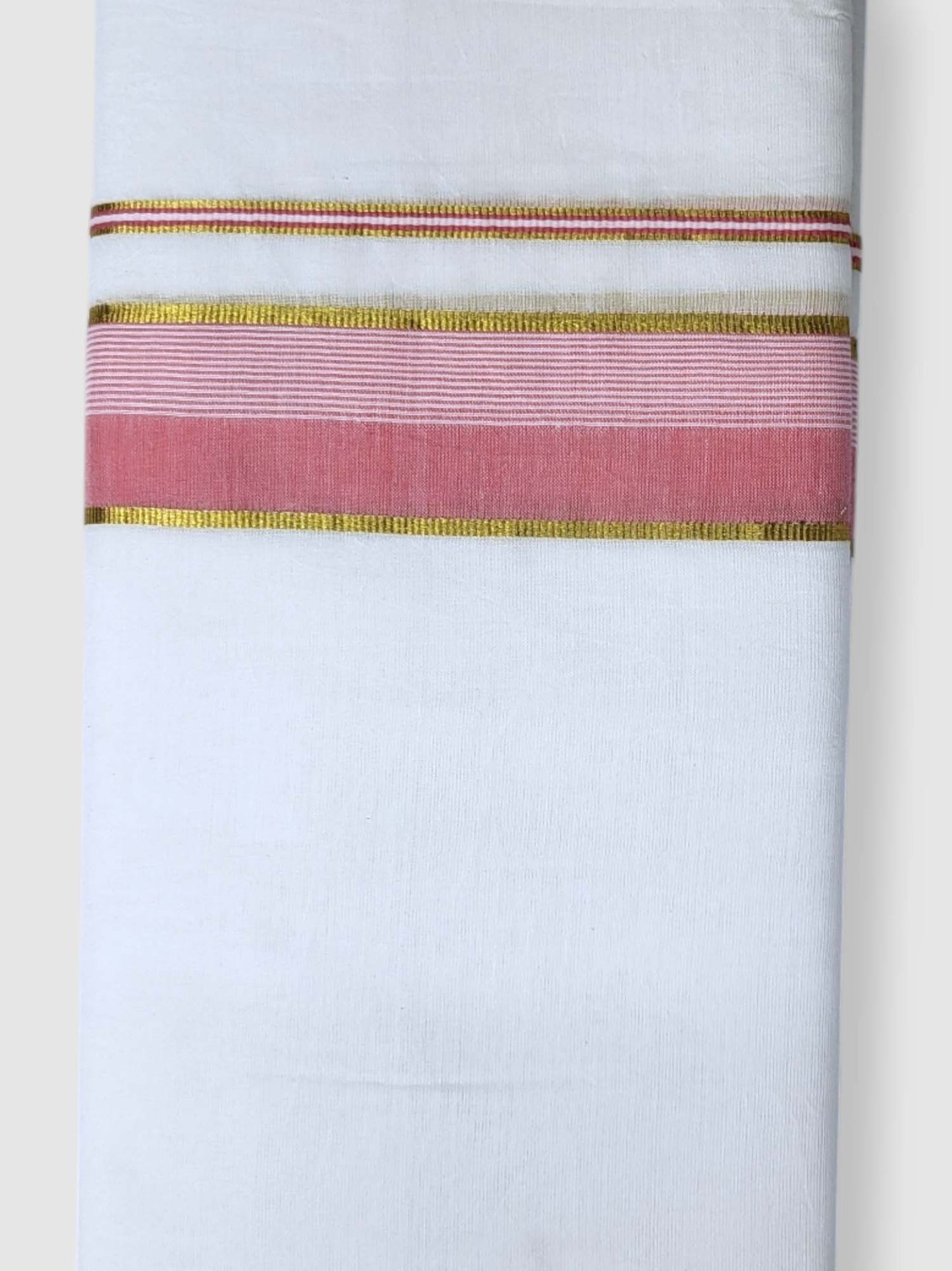 Pure White Cotton Men's Double Dhoti