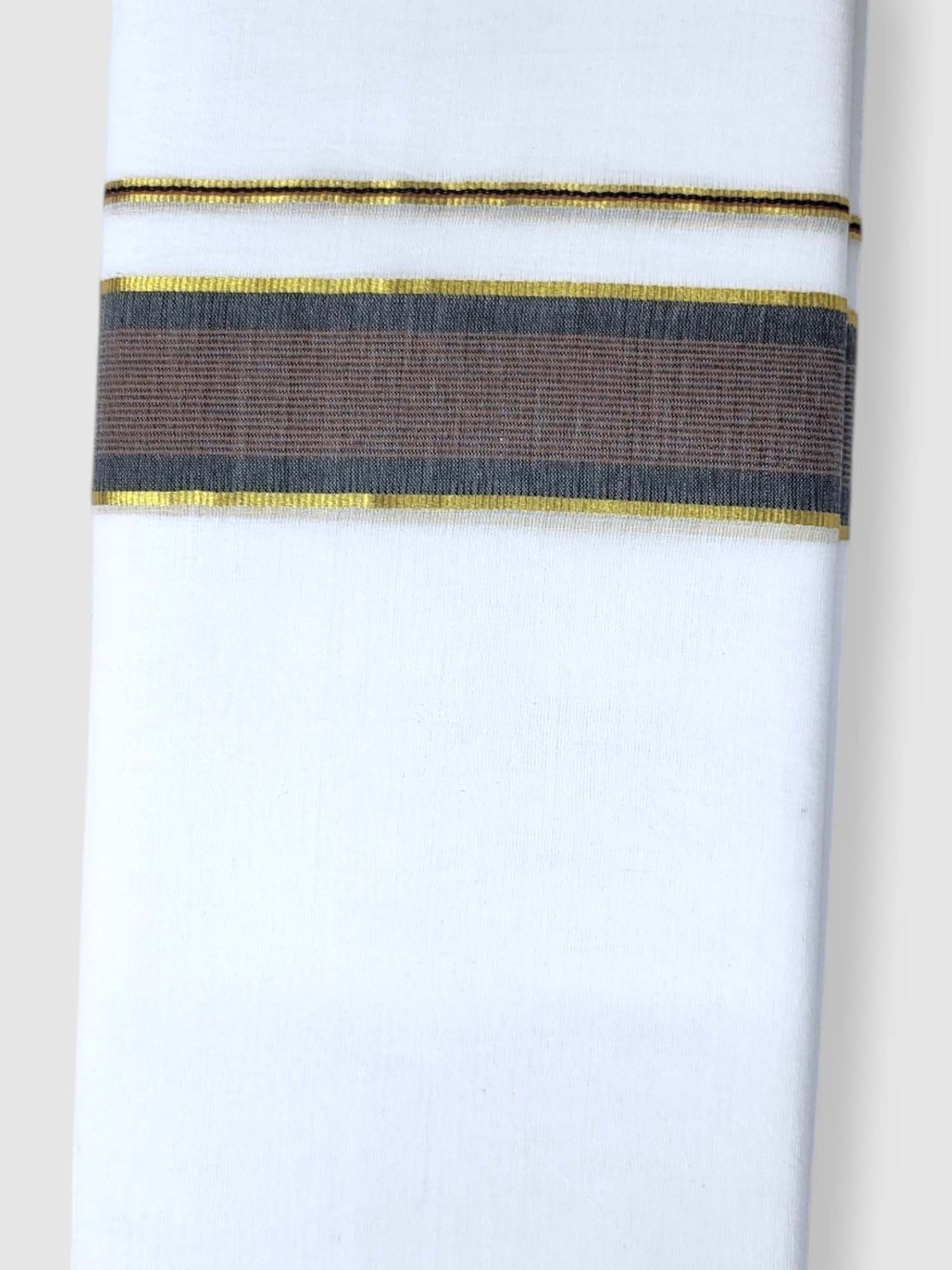 Pure White Cotton Men's Double Dhoti