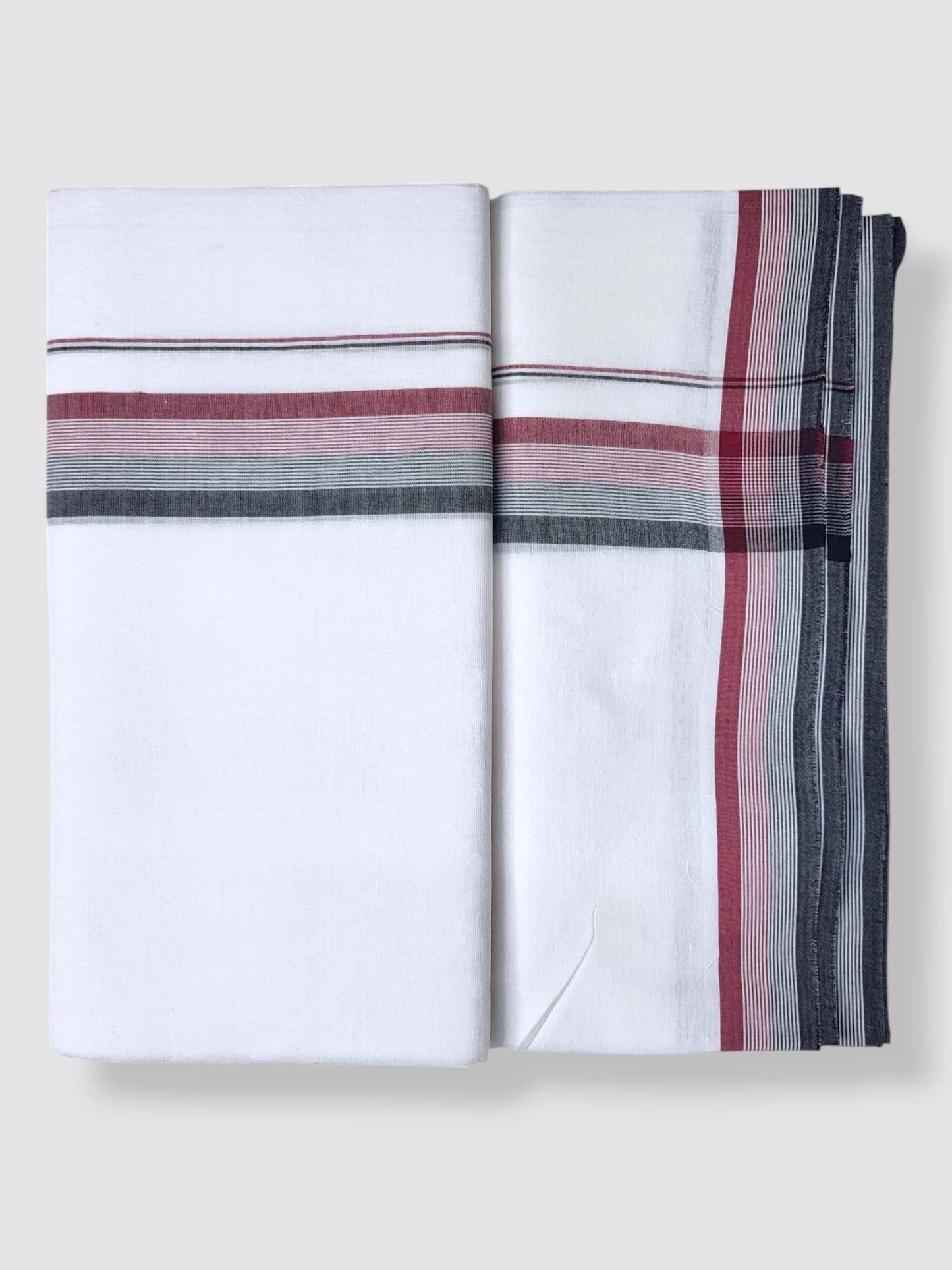 Pure White Cotton Men's Double Dhoti