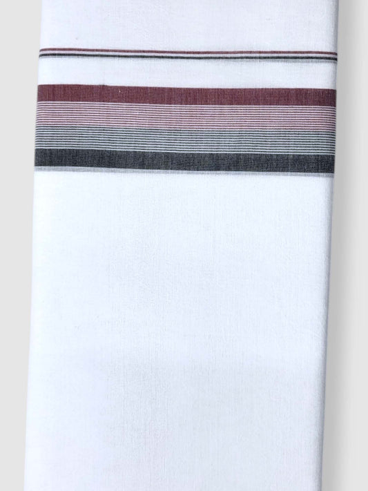 Pure White Cotton Men's Double Dhoti