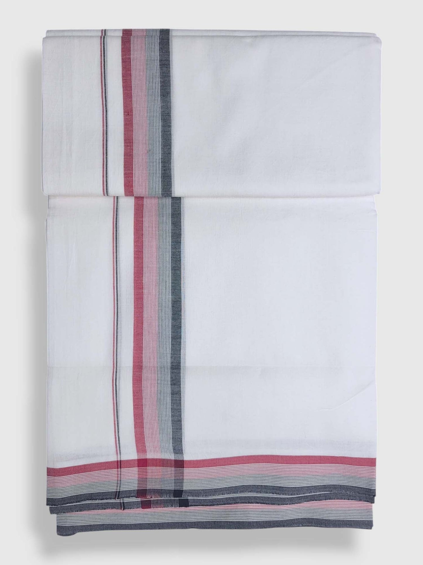 Pure White Cotton Men's Double Dhoti