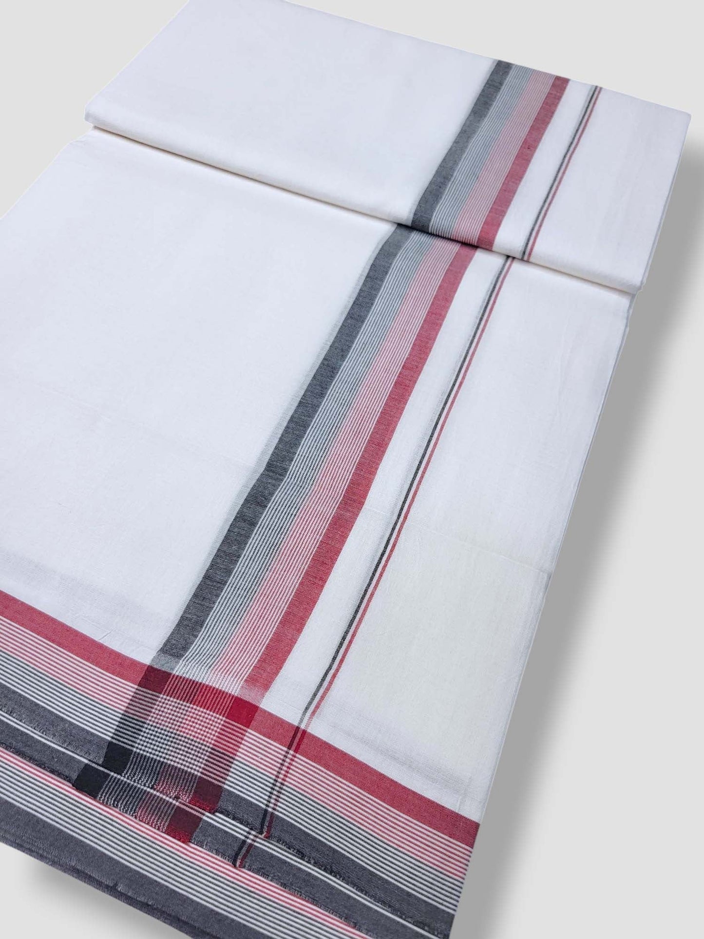 Pure White Cotton Men's Double Dhoti