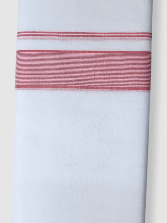 Pure White Cotton Men's Double Dhoti