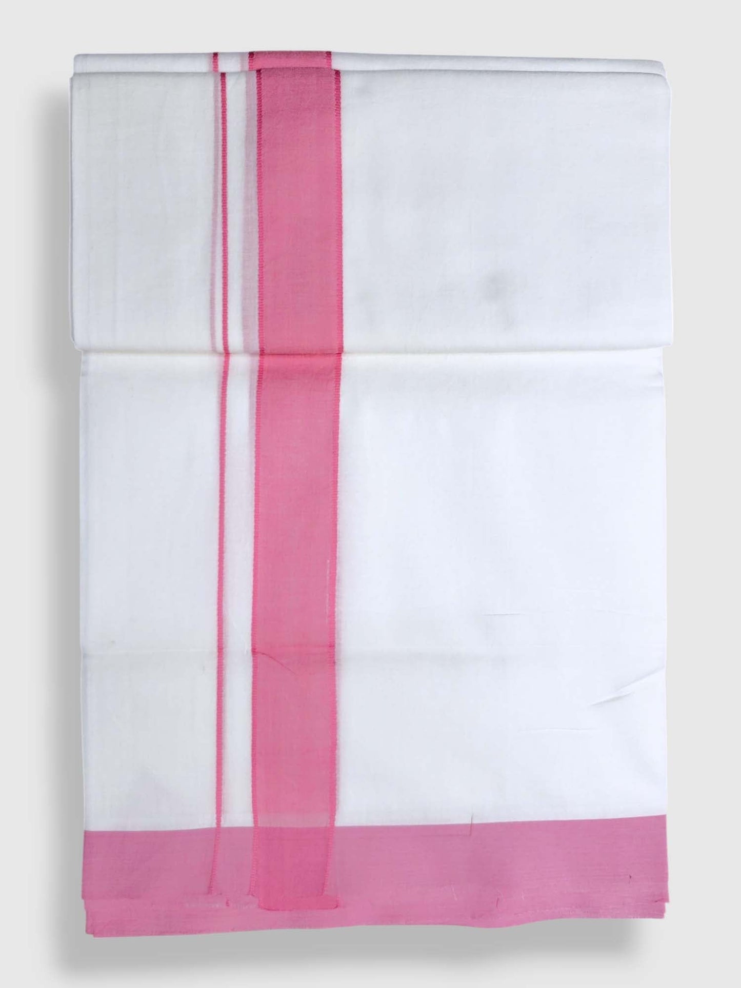 Pure White Cotton Men's Double Dhoti