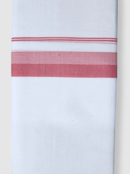 Pure White Cotton Men's Double Dhoti