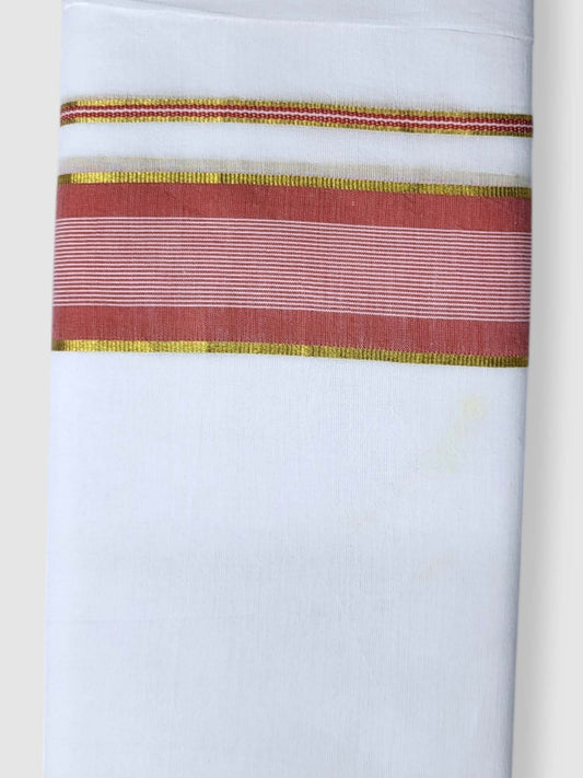 Pure White Cotton Men's Double Dhoti