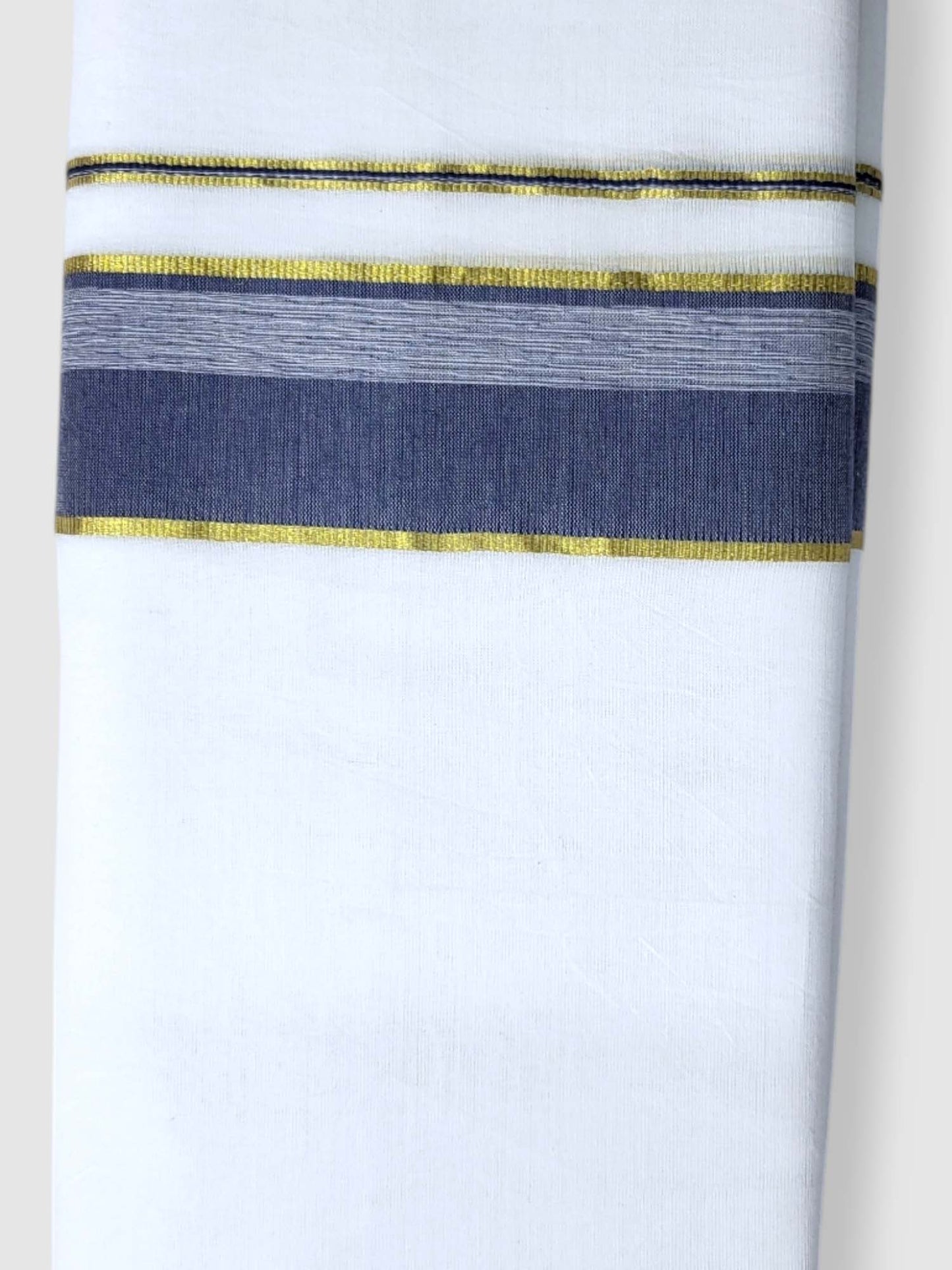 Pure White Cotton Men's Double Dhoti
