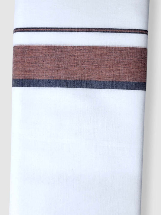 Pure White Cotton Men's Double Dhoti