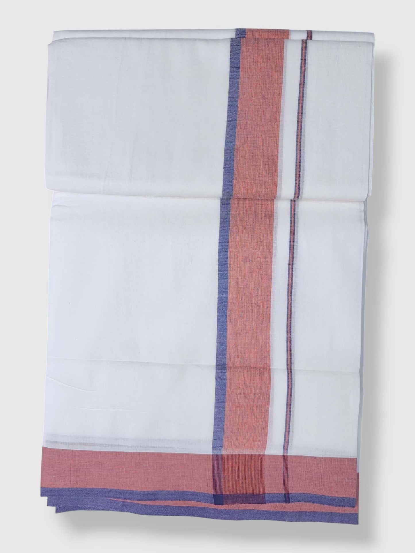 Pure White Cotton Men's Double Dhoti