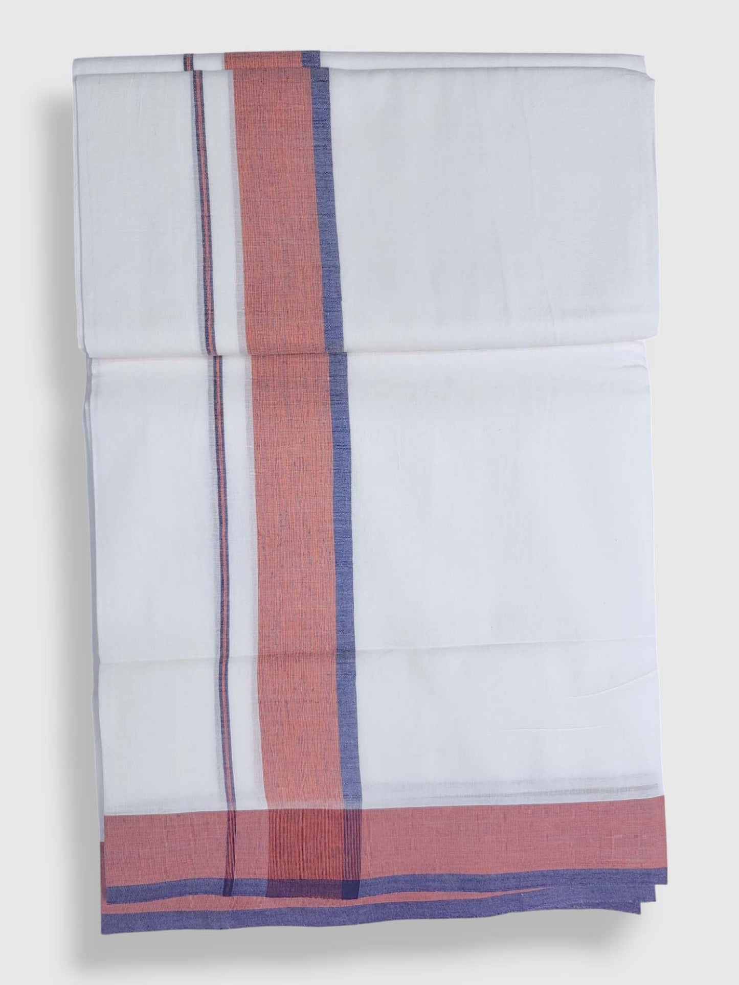 Pure White Cotton Men's Double Dhoti