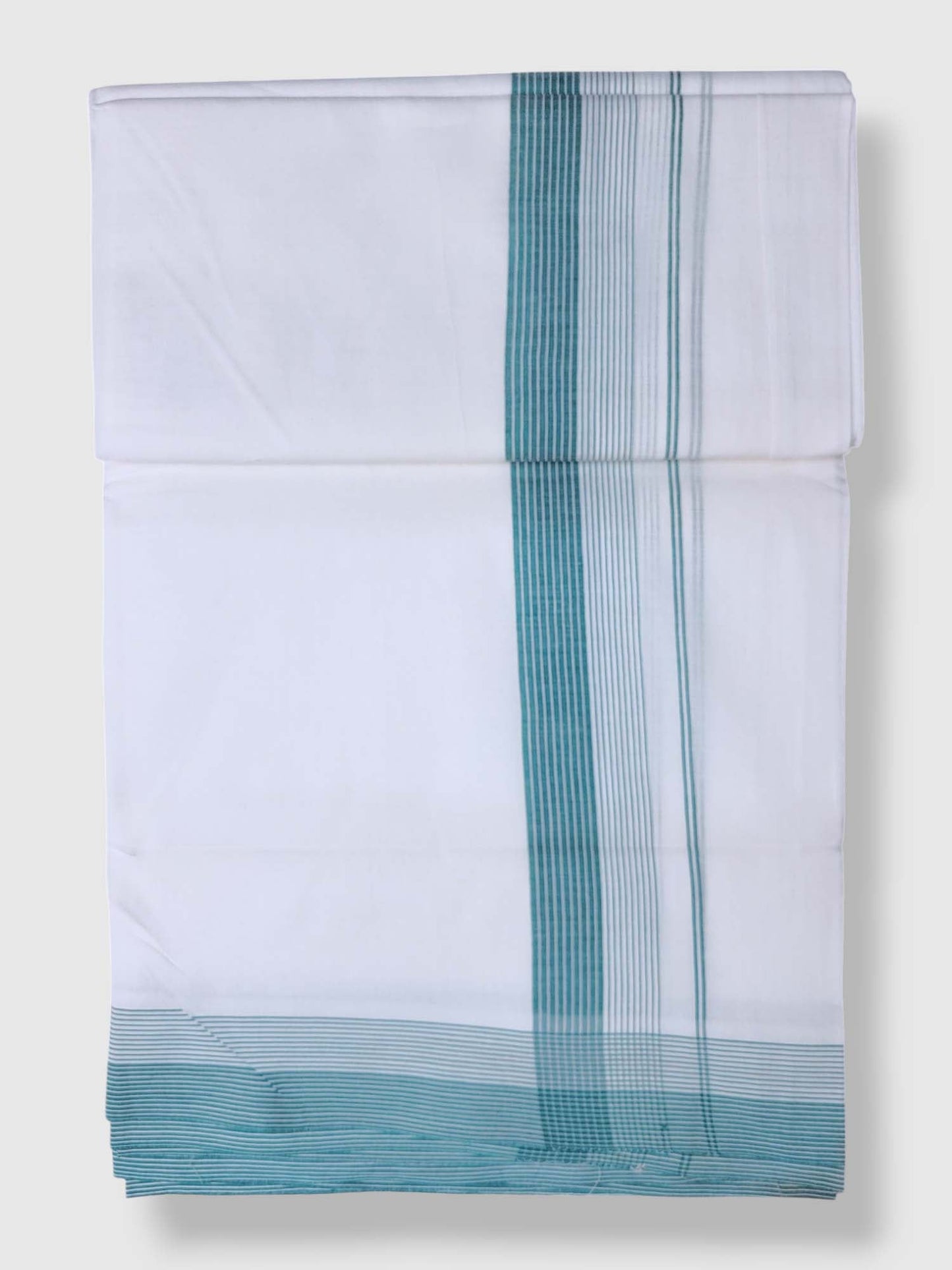 Pure White Cotton Men's Double Dhoti