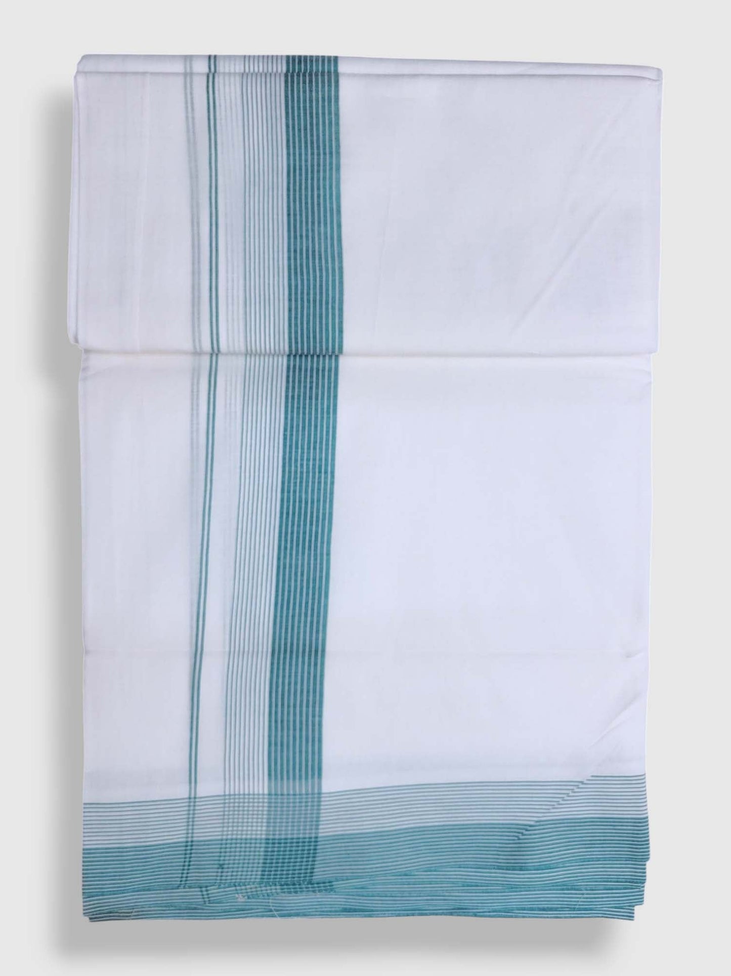 Pure White Cotton Men's Double Dhoti