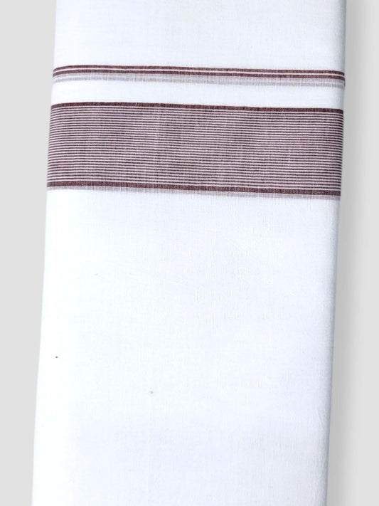 Pure White Cotton Men's Double Dhoti