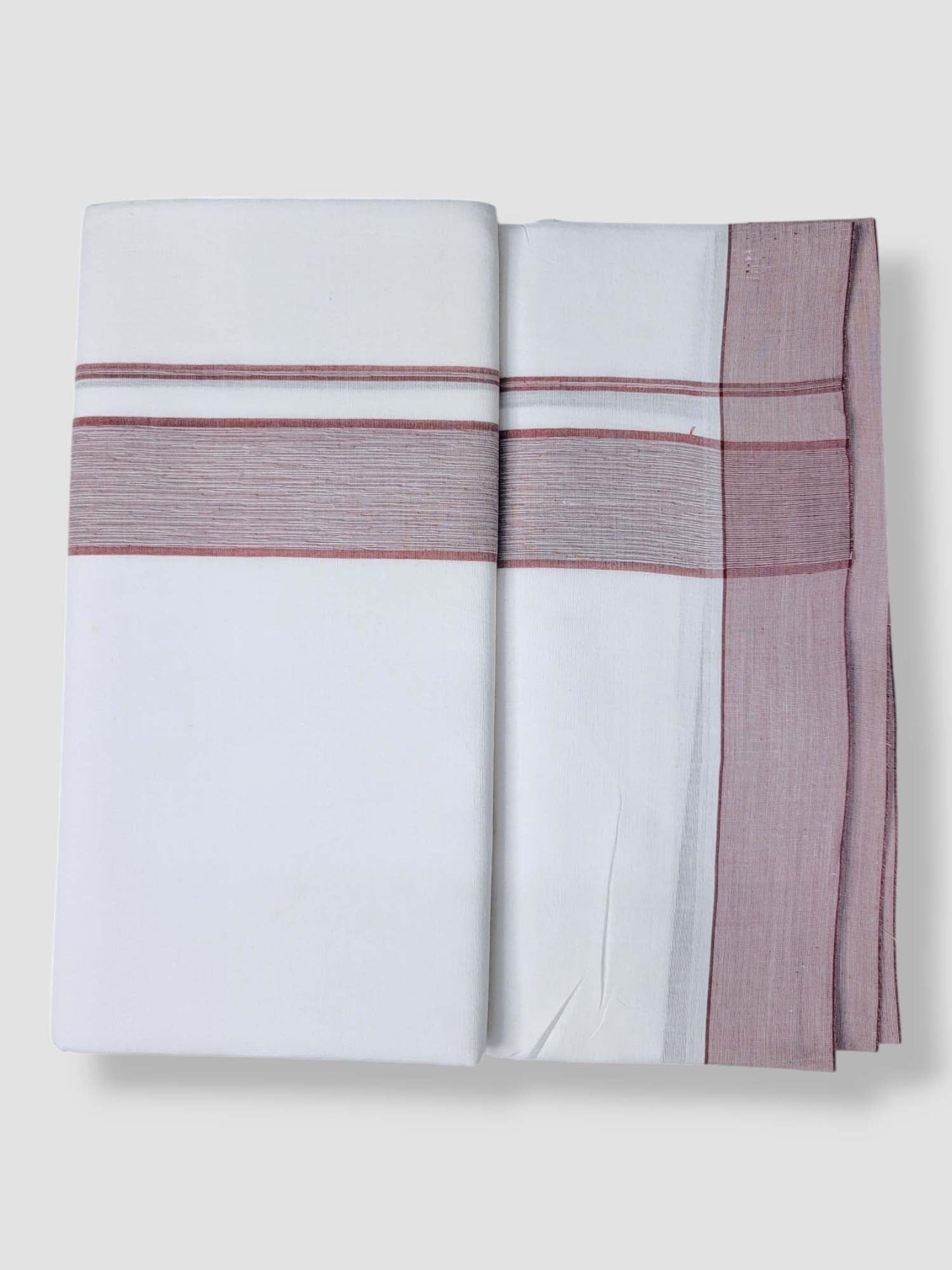 Pure White Cotton Men's Double Dhoti