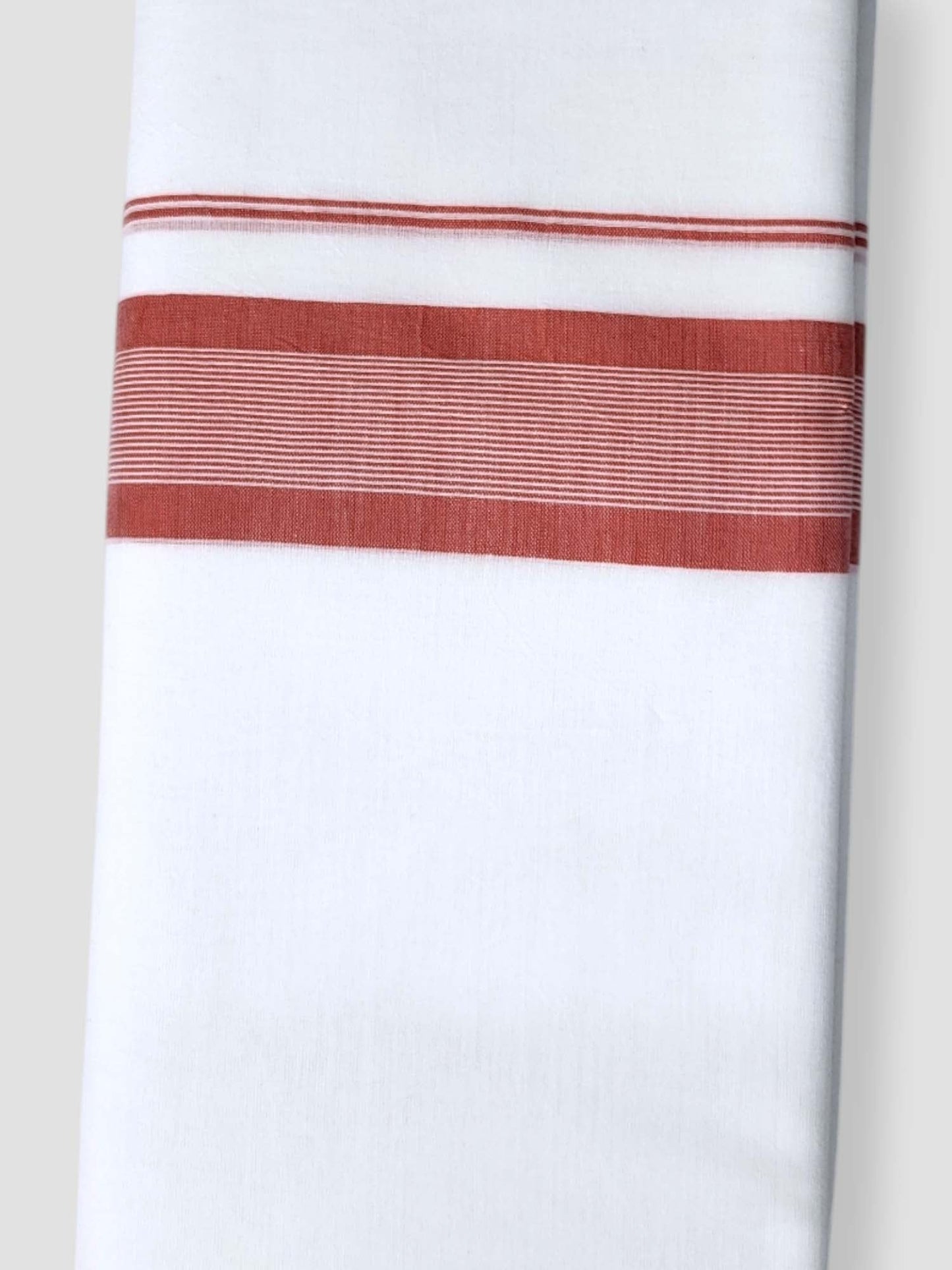 Pure White Cotton Men's Double Dhoti