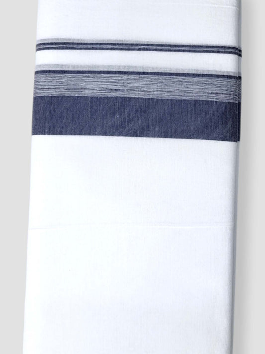 Pure White Cotton Men's Double Dhoti