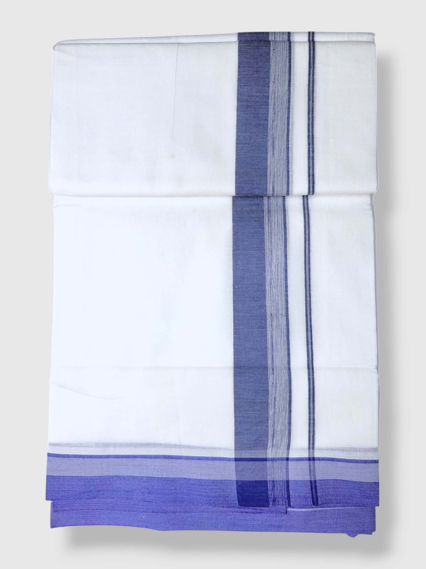 Pure White Cotton Men's Double Dhoti
