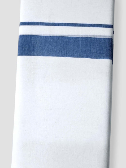 Pure White Cotton Men's Double Dhoti