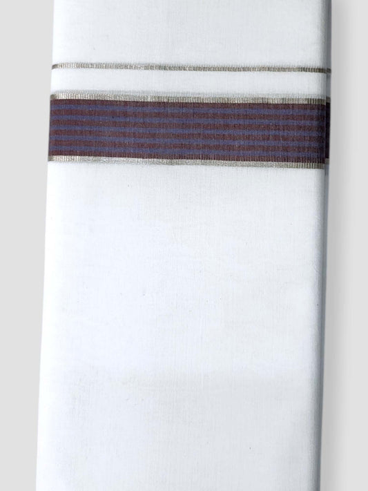 Pure White Cotton Men's Double Dhoti