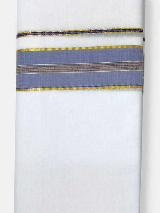 Pure White Cotton Men's Double Dhoti