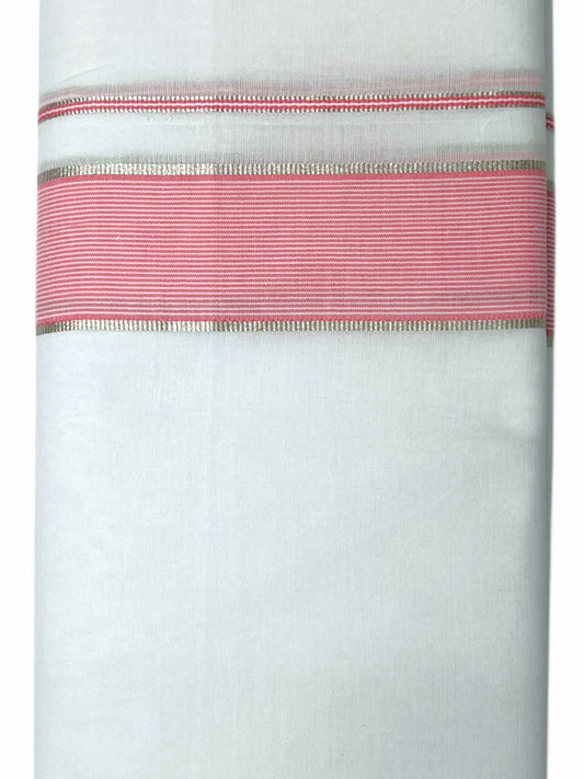 Pure White Cotton Men's Double Dhoti