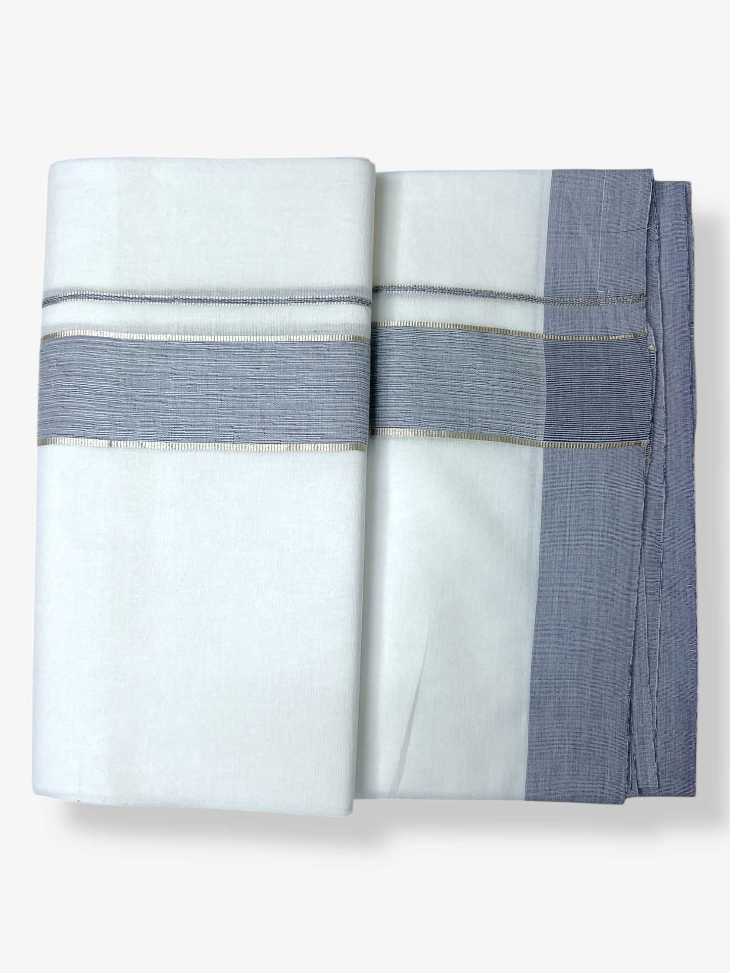 Pure White Cotton Men's Double Dhoti