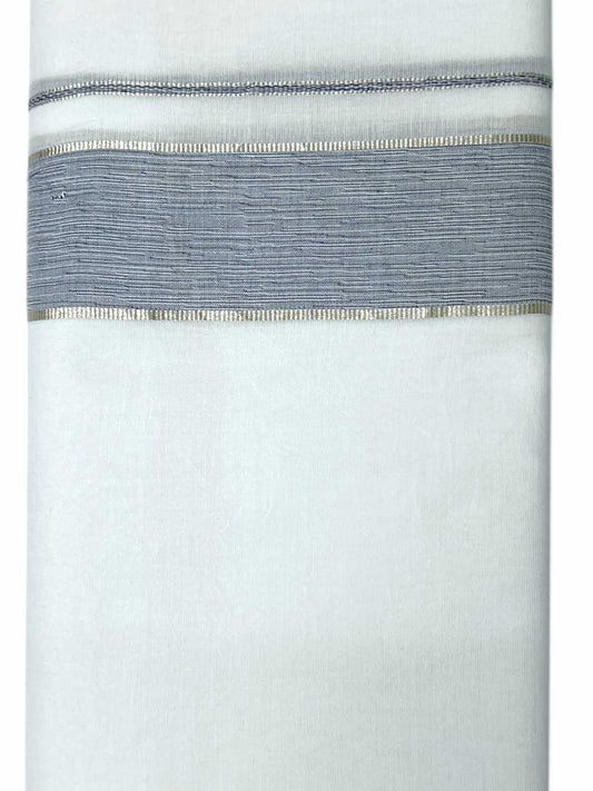 Pure White Cotton Men's Double Dhoti