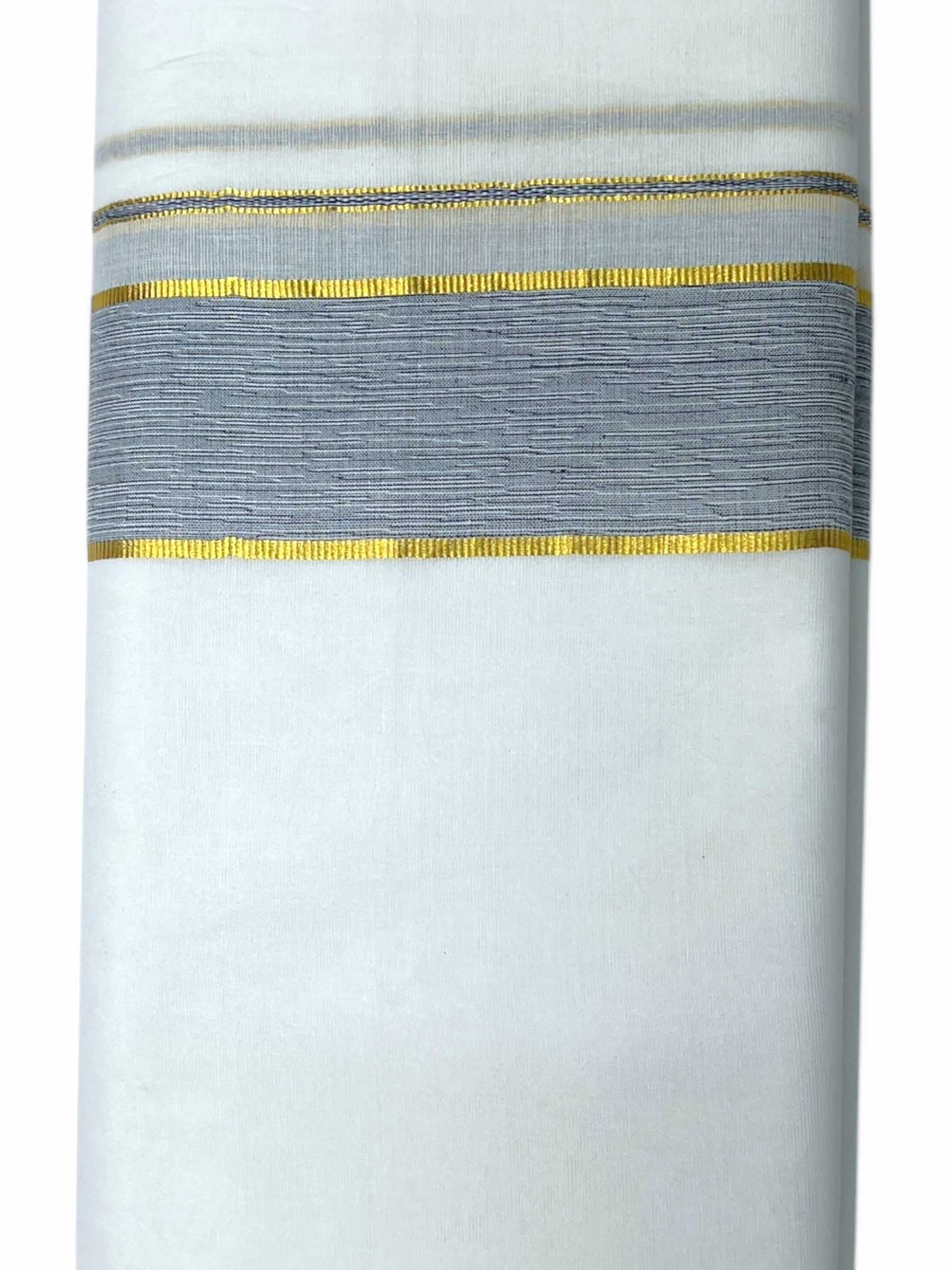 Pure White Cotton Men's Double Dhoti