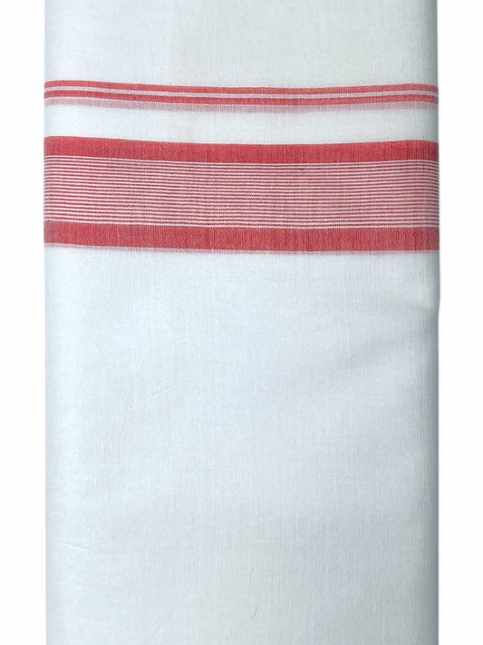 Pure White Cotton Men's Double Dhoti