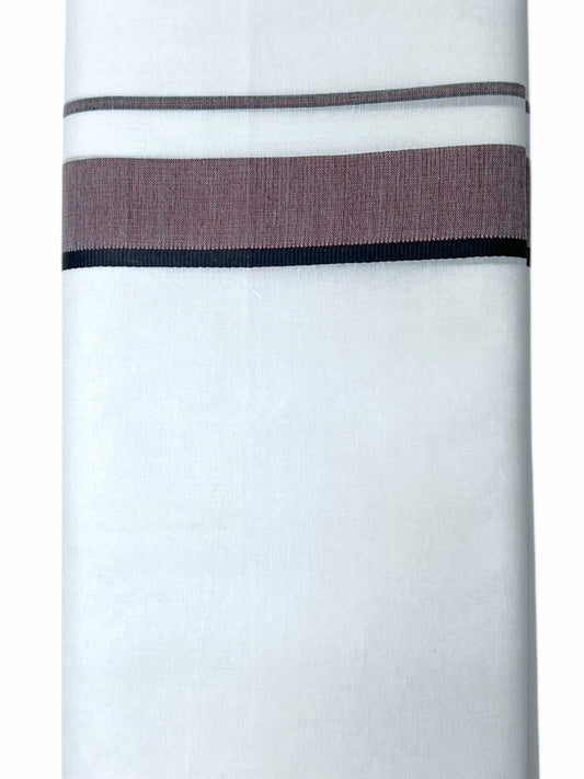 Pure White Cotton Men's Double Dhoti