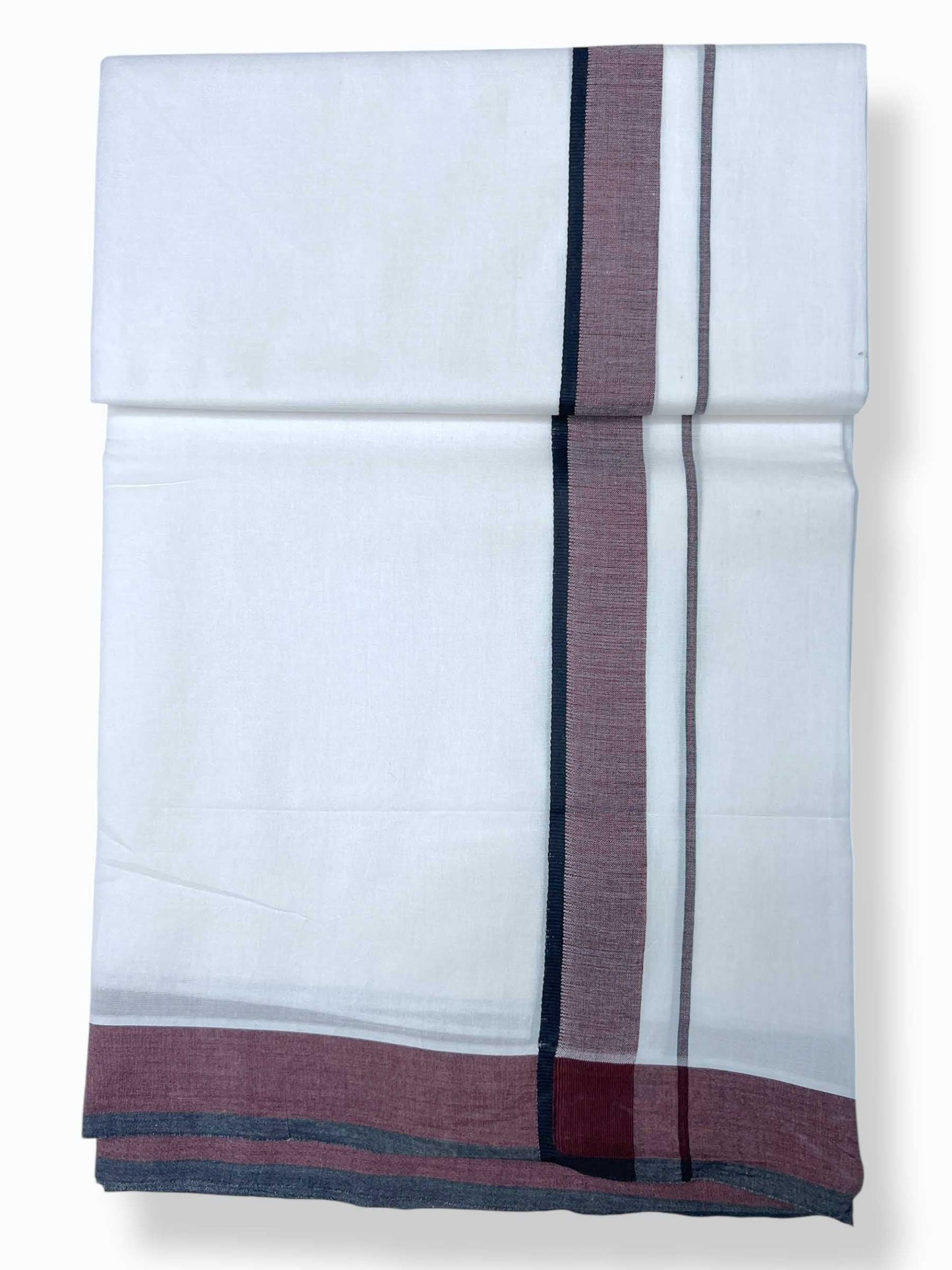 Pure White Cotton Men's Double Dhoti