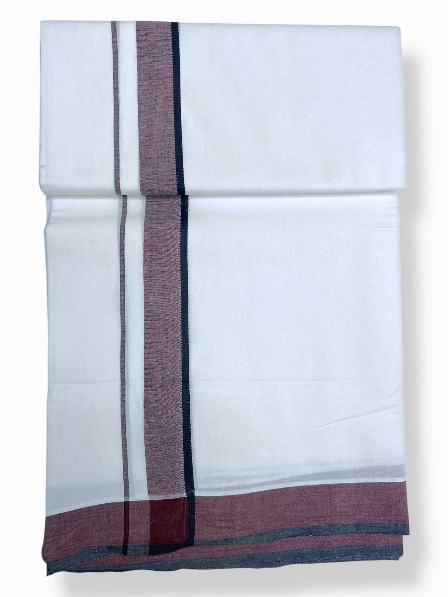 Pure White Cotton Men's Double Dhoti