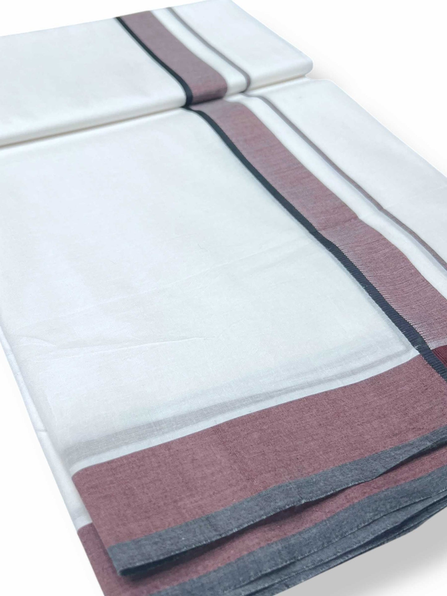 Pure White Cotton Men's Double Dhoti