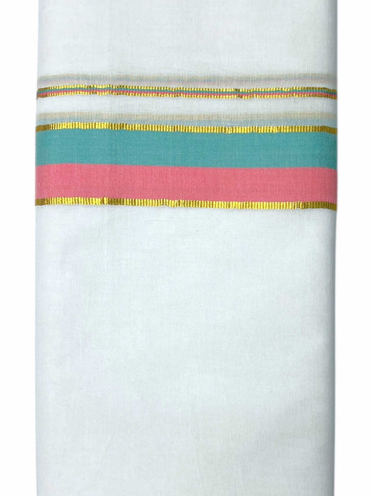 Pure White Cotton Men's Double Dhoti