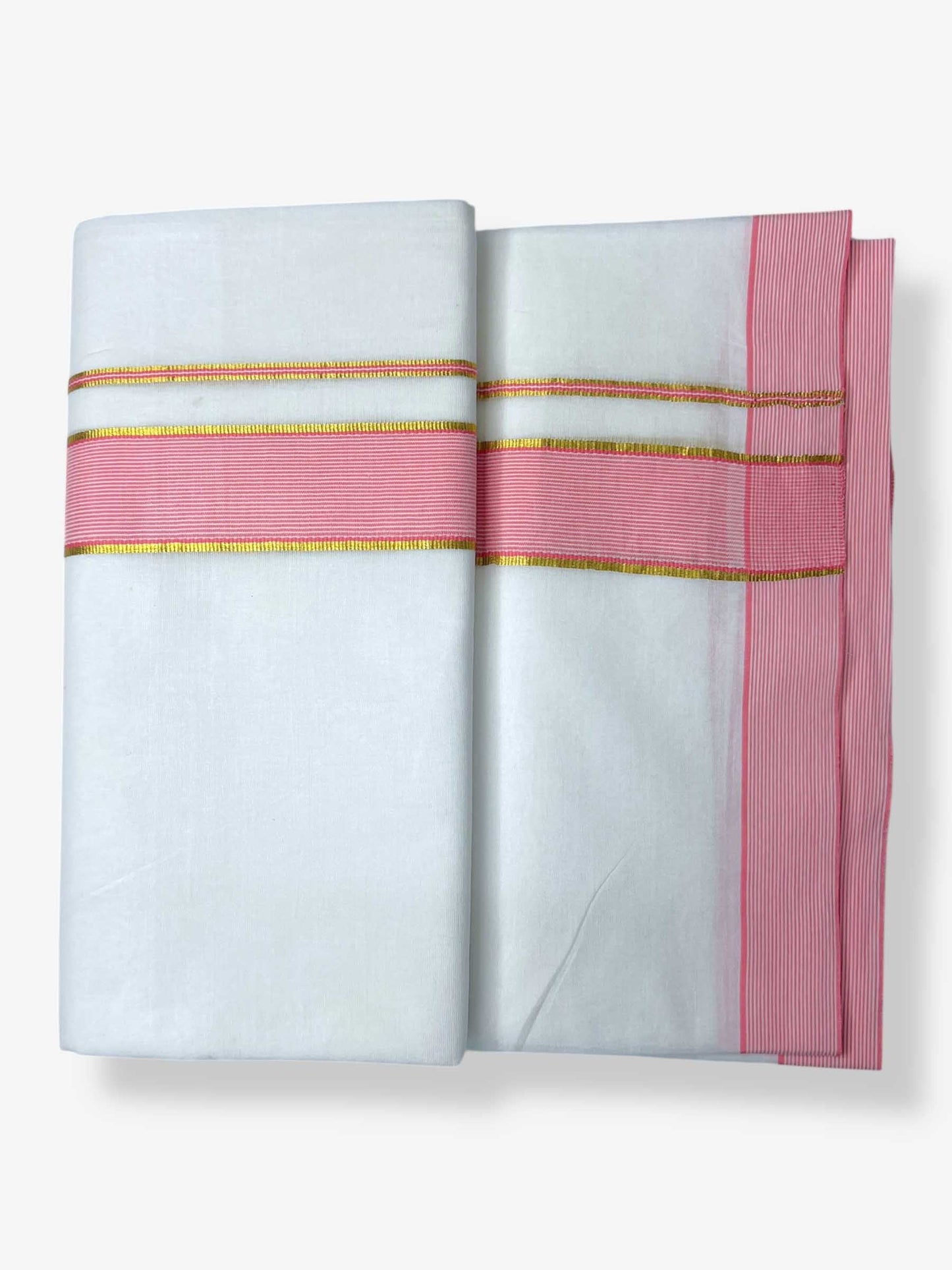 Pure White Cotton Men's Double Dhoti